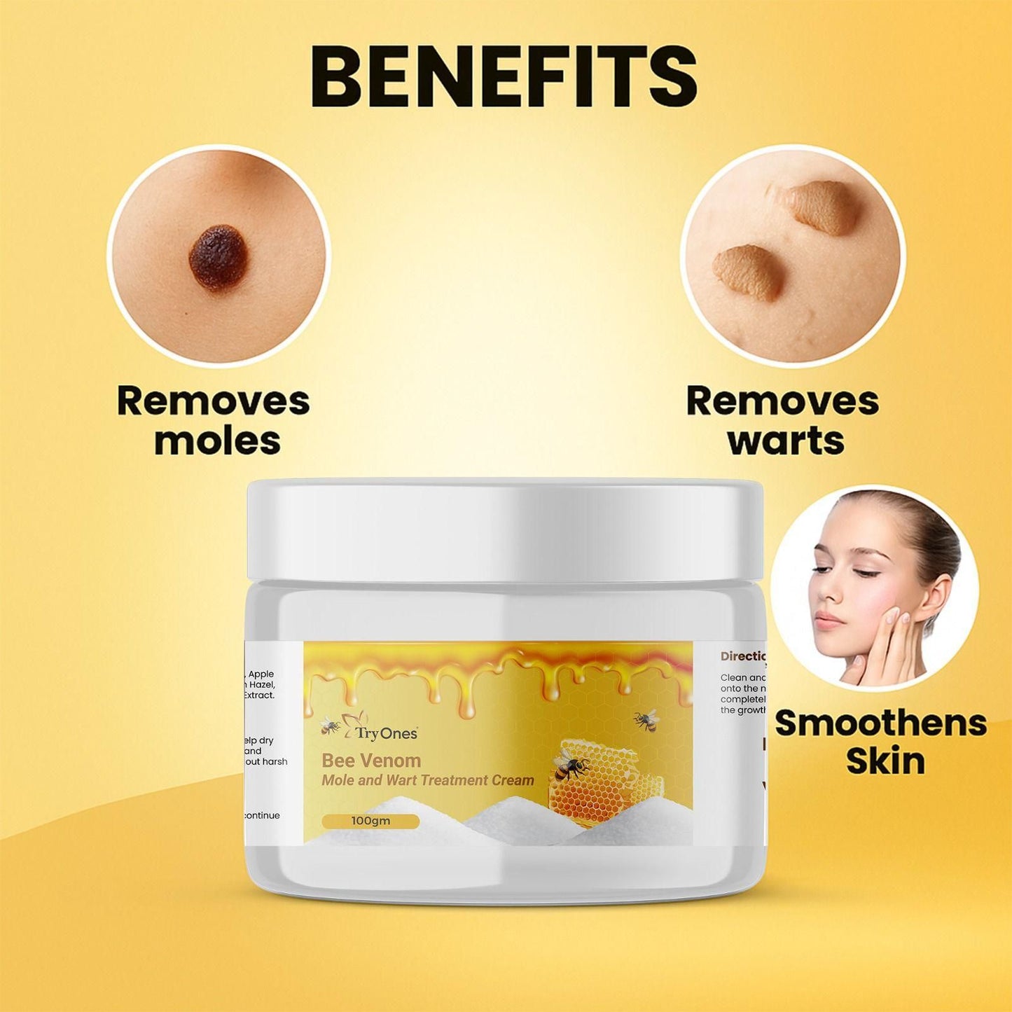 Bee Venom Mole and Wart Treatment Cream 200 gm Buy one Get One Free